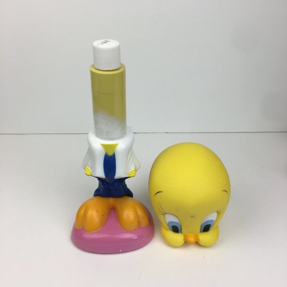 Tweety Bird Bubble Bath Bottle‎ Vinyl Zippered Pencil Case Small Lady Bug Plush - Picture 8 of 9